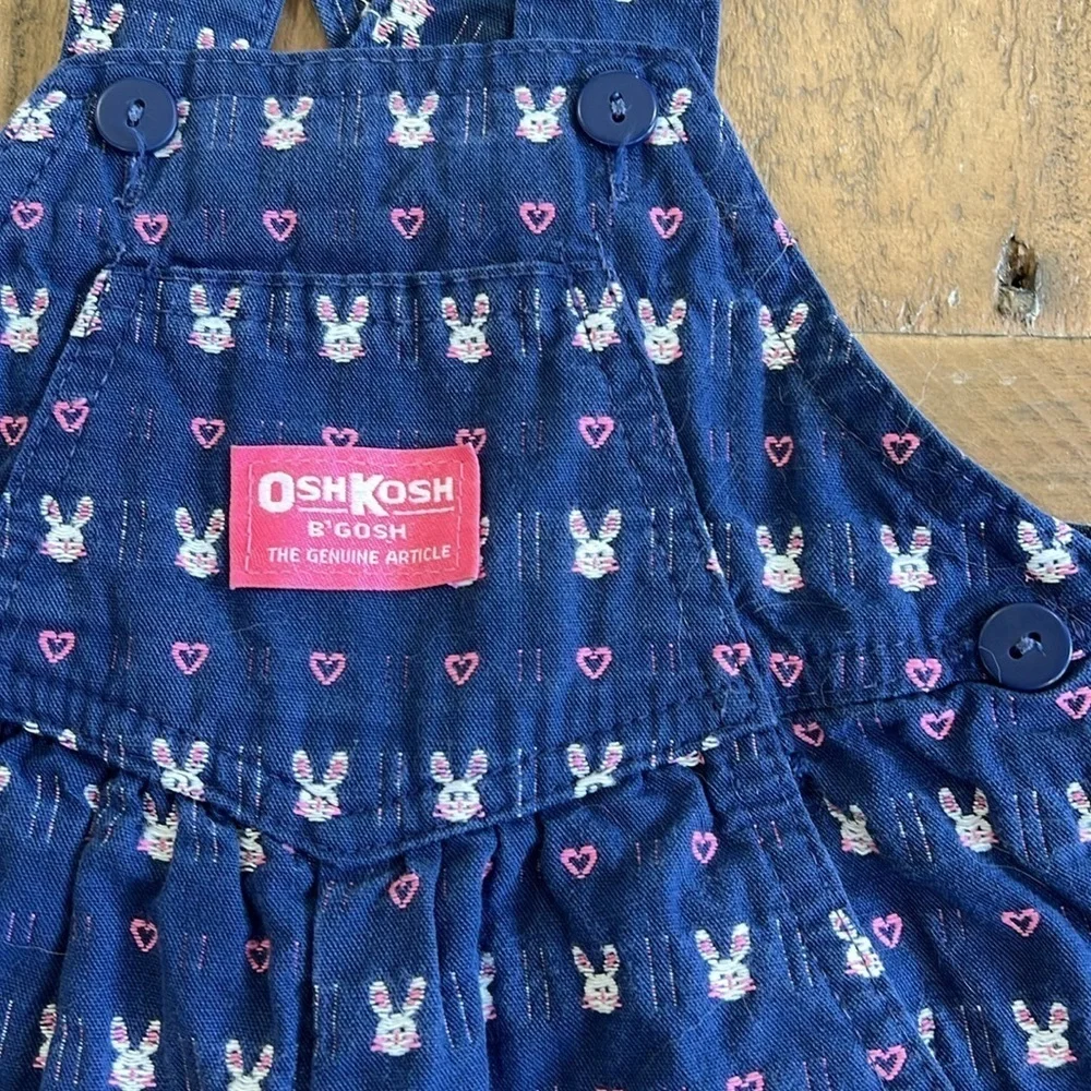 Oshkosh vintage navy rabbit overalls